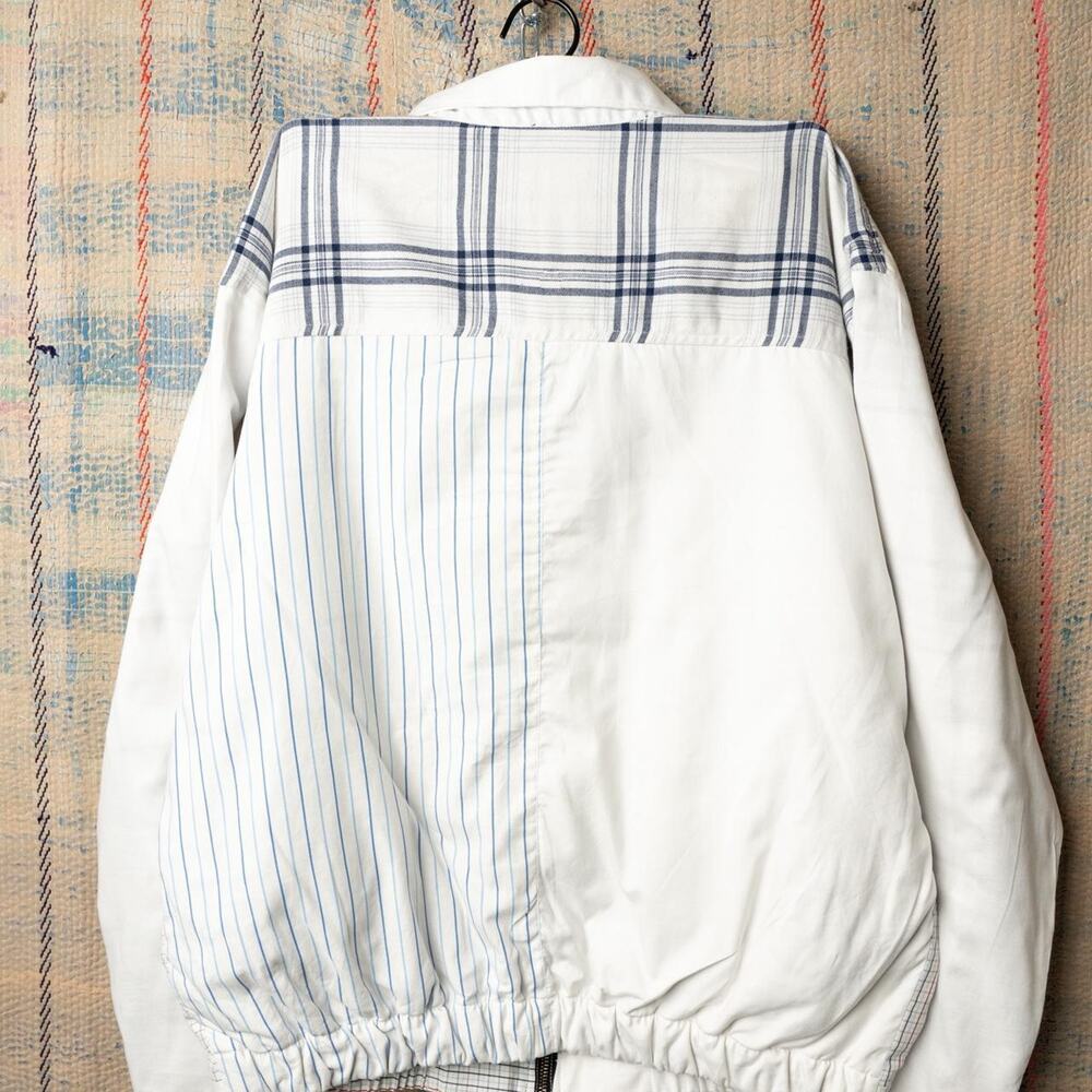Custom handmade upcycled polo harrington jacket size XL - Picture 2 of 8